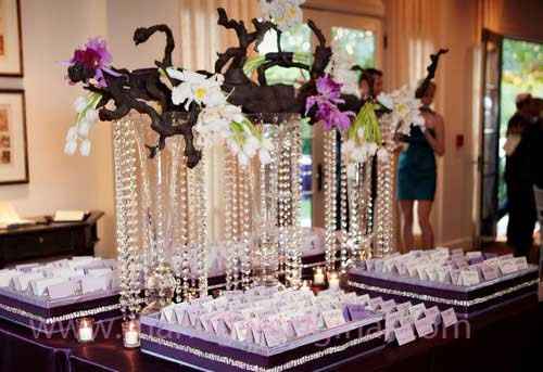 Les petites perles/diamants en guirlandes qui retombent sur tt le long de ta corbeille