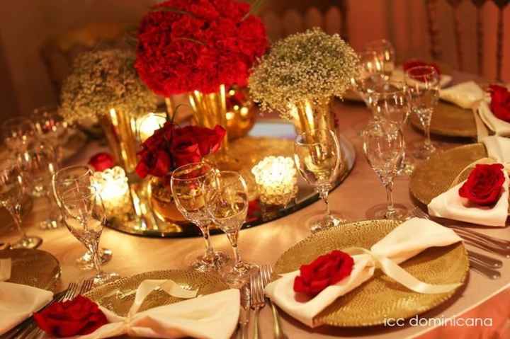 mariage rouge et or