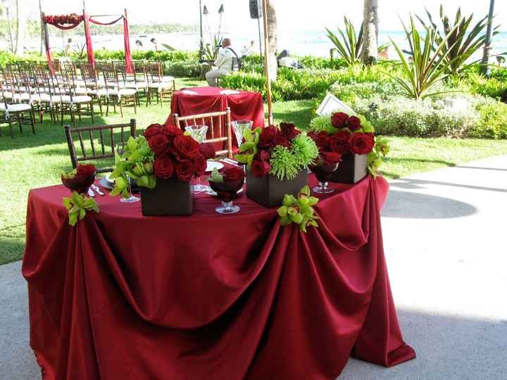 mariage rouge et vert