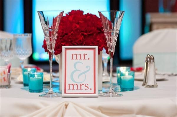 mariage rouge et bleu
