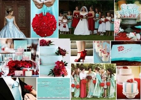 mariage rouge et bleu