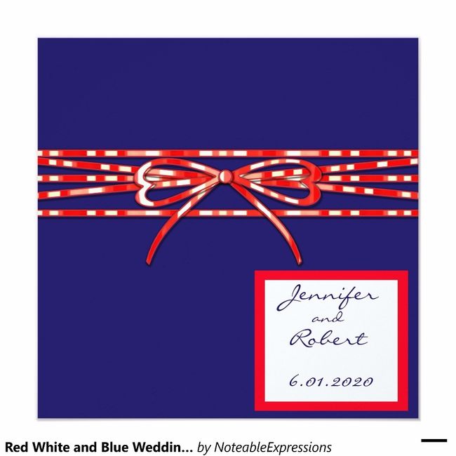 Faire part bleu rouge
