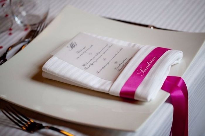 Menu dans serviette