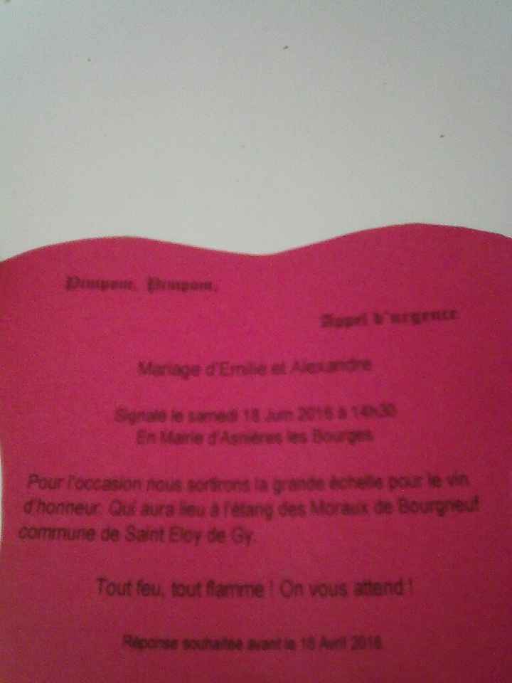 Faire part thème pompier - 1