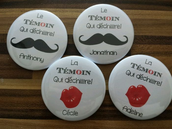 Badge cadeau témoin - 1