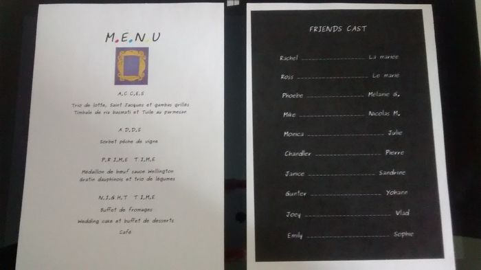 menu et casting