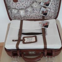 Urne valise cuir