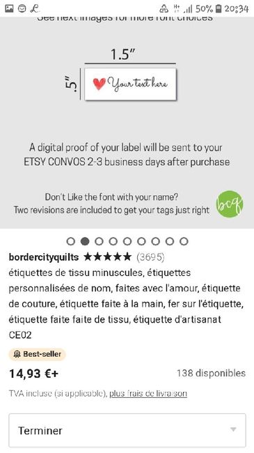 Personnalisation étiquette textile ? - 1