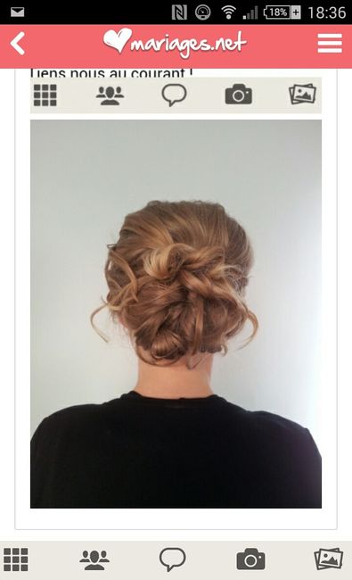 Chignon cheveux mi longs - 1