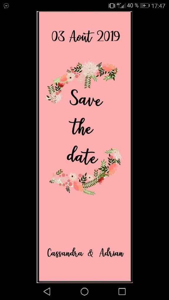 Premiers exemples de save the dates - 3