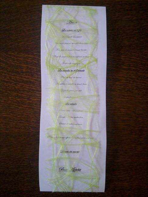 tuto menu rond de serviette