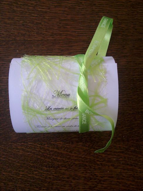 tuto menu rond de serviette