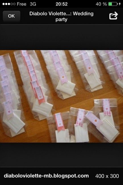 Mouchoirs pour wedding bag