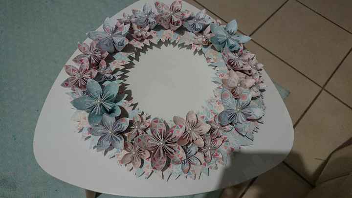 Suite des couronnes de fleurs origami - 1