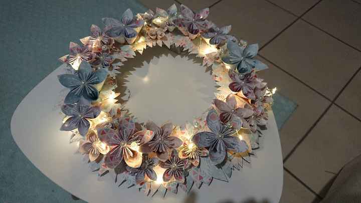 Suite des couronnes de fleurs origami - 2
