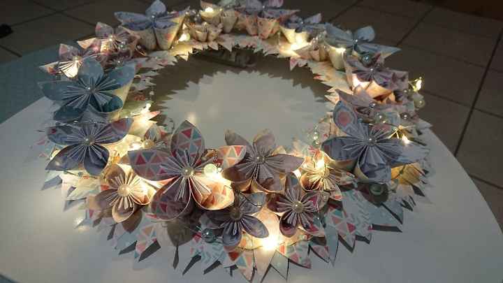 Suite des couronnes de fleurs origami - 3