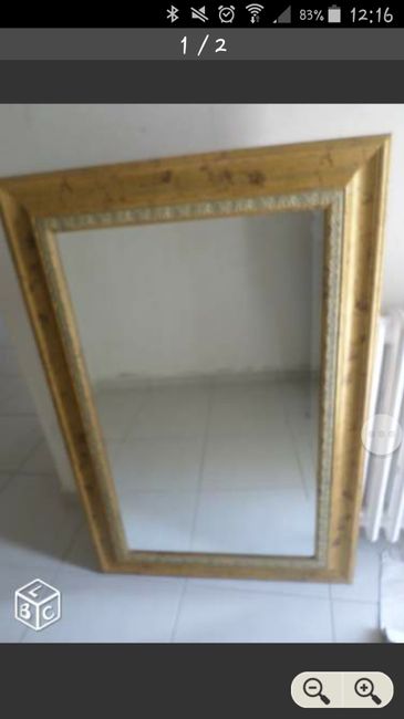 miroir avant restauration