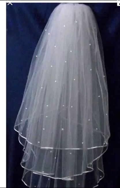 Voile Ivoire mi-long