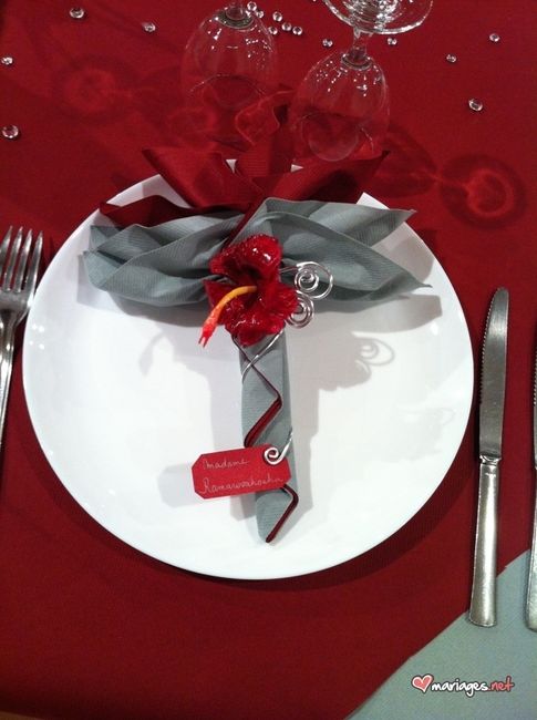 La serviette des mariés 