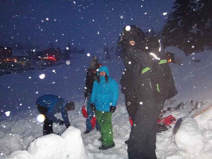Fin de l'igloo sous la neige