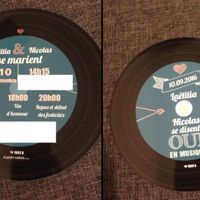 Faire part diy terminé (theme musique) - 2