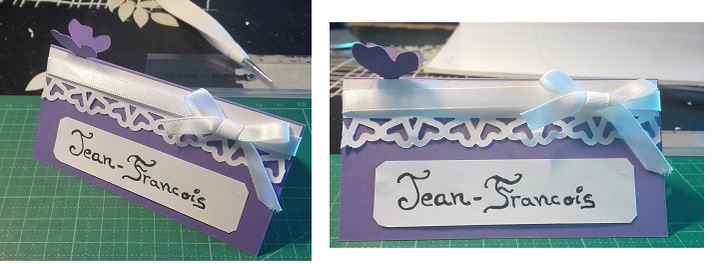 Marque place avec papillon