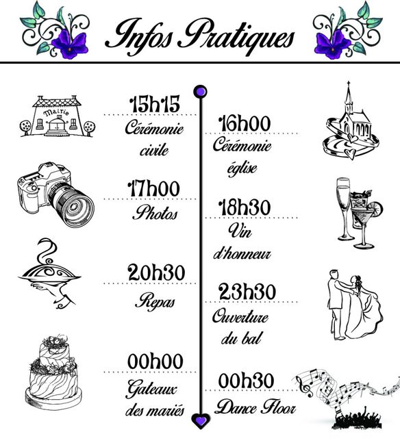 Carte Invitation pour invité VH et repas