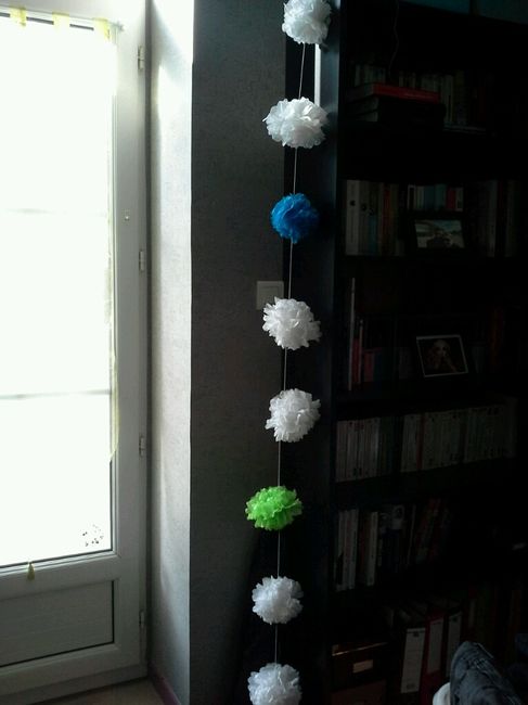 Rideaux de pompons - 1