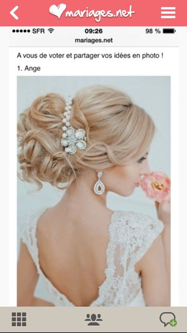 Coiffure de mariée chignon ou pas chignon - 2