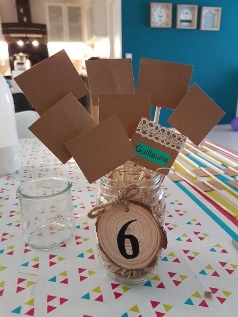 Changement de pots pour mon plan de table 2