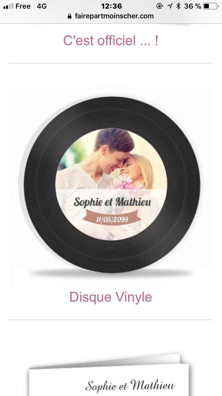 Tutto faire part vinyle ? - 1