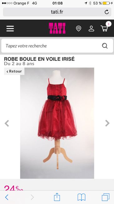 Robe petite demoiselle d'honneur - 1