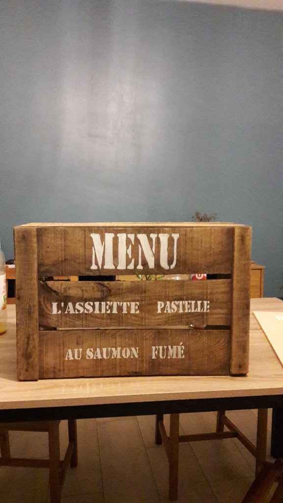 diy du jour... début du menu et panneau bienvenue - 1