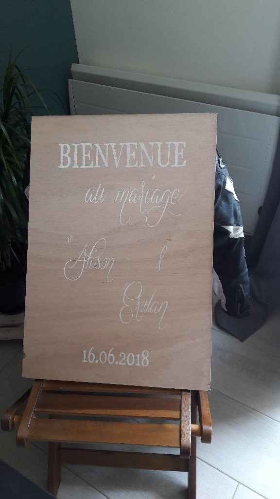 diy du jour... début du menu et panneau bienvenue - 2