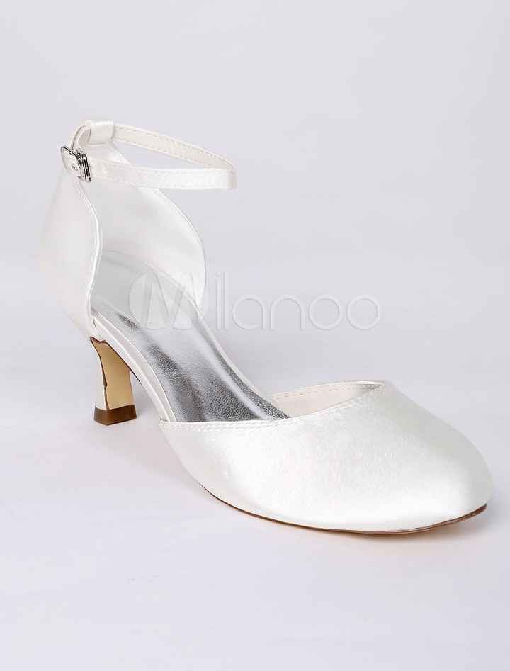 Chaussure de mariée et soirée ivoire à talon évasé à 39,98EUR