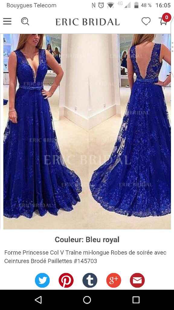 Robe bleue type cocktail - 1