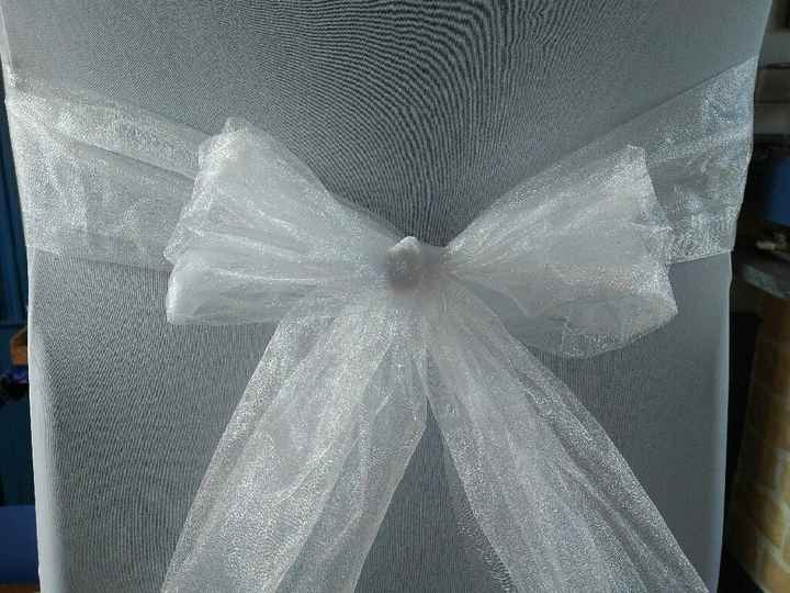 Test housse de chaise et noeuds organza - 2