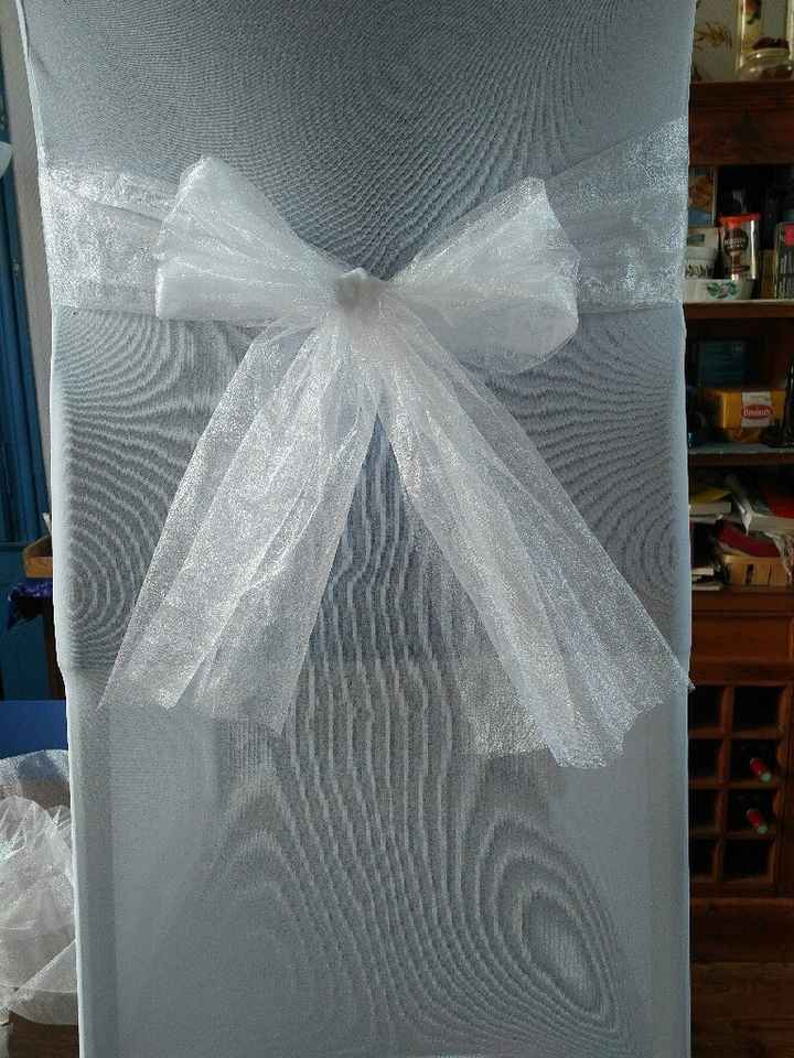 Test housse de chaise et noeuds organza - 3