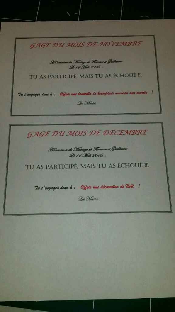 Panneaux gages pour le jeux des 12 mois - 1