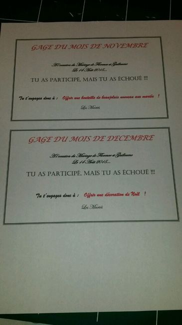 Panneaux gages pour le jeux des 12 mois - 1