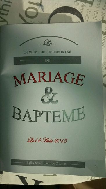 Livret de messe mariage + bapteme - 5