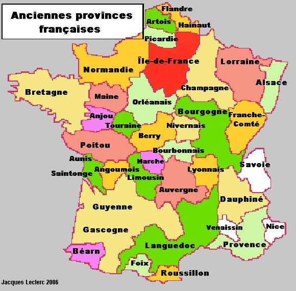 Anciennes provinces