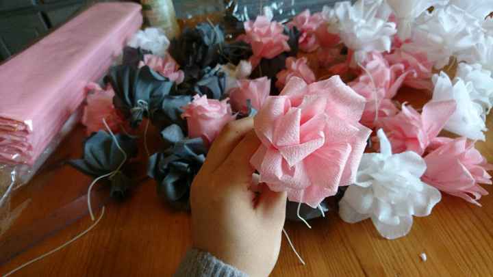 Fleurs en papier crépon - 3