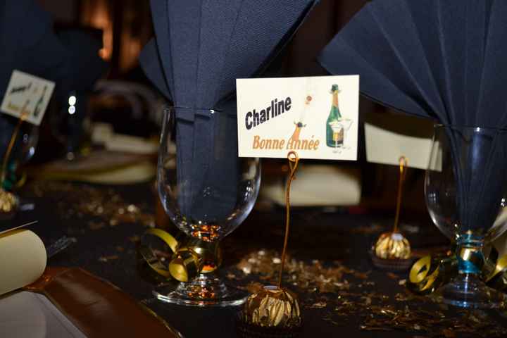 porte noms avec chocolat