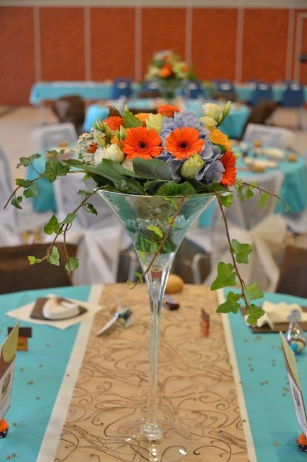 Les fleurs des tables invités