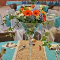 Les fleurs des tables invités