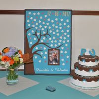 Mon arbre a empreintes, mon urne et mon livre d'or (qu'on ne voit pas sur la photo)