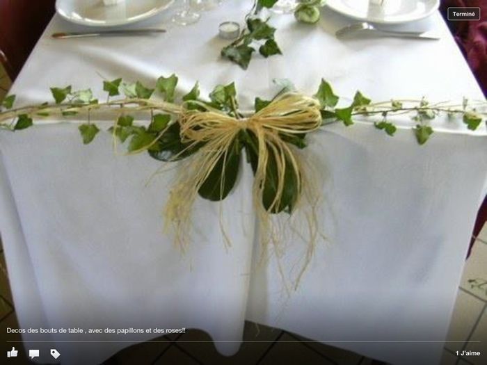 Décoration pour les bout de table 