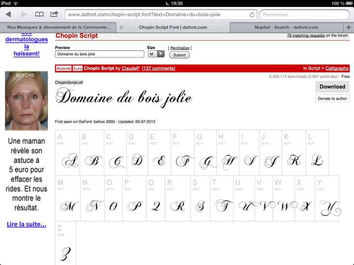 Idée de police d'écriture …