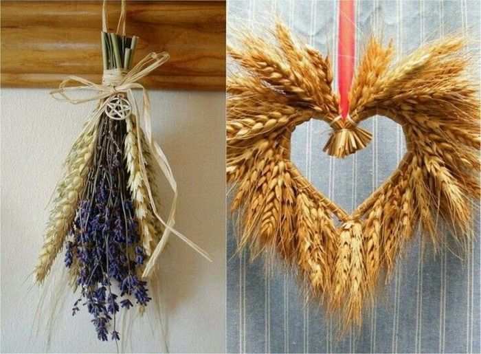 Déco avec du blé / bouquet de mariée avec du blé - 1